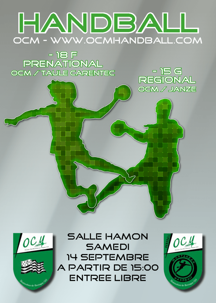 Affiche matchs -18f prénat et -15 gars excellence region 14 09 2019